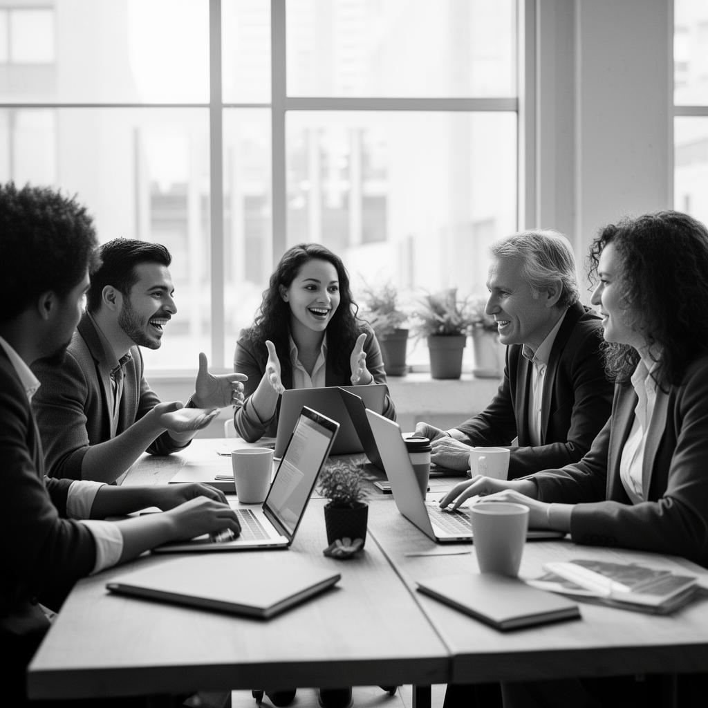 Equipo Pyro Communications colaborando